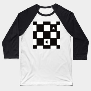 Checker snow flake Baseball T-Shirt